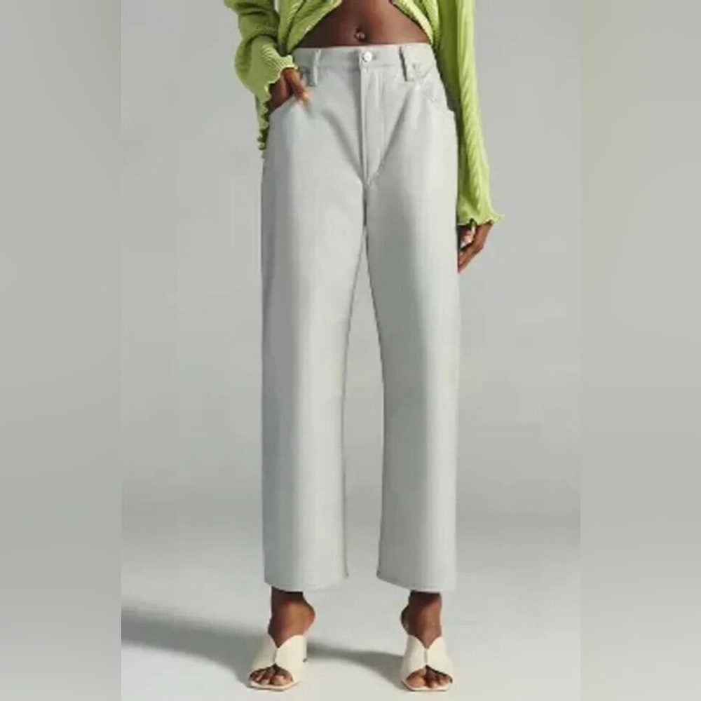 Citizens of Humanity Recycled Leather Gaucho Pants in Willow Grey, NWT